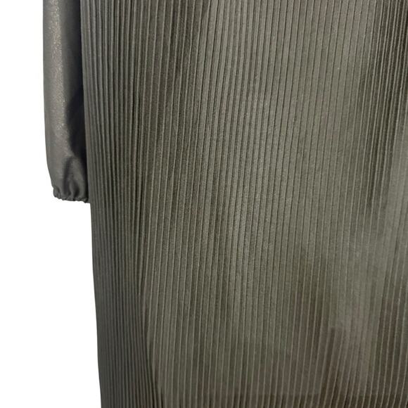 Lady Blair Pleated Ruffle Vintage USA Made Midi High Neck Sheer Chiffon Dress 14 - Picture 12 of 16